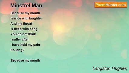 Langston Hughes - Minstrel Man