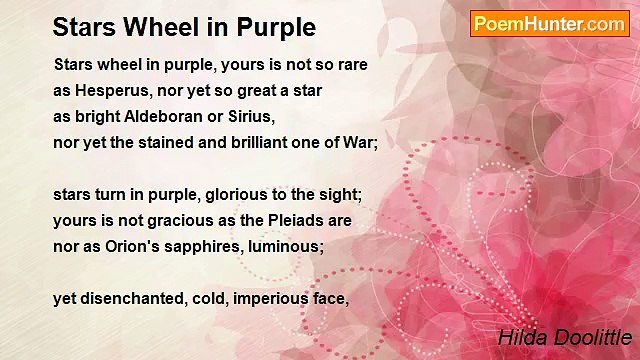 Hilda Doolittle - Stars Wheel in Purple