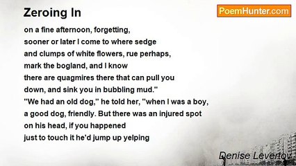Denise Levertov - Zeroing In