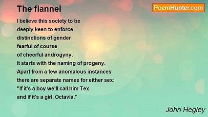 John Hegley - The flannel