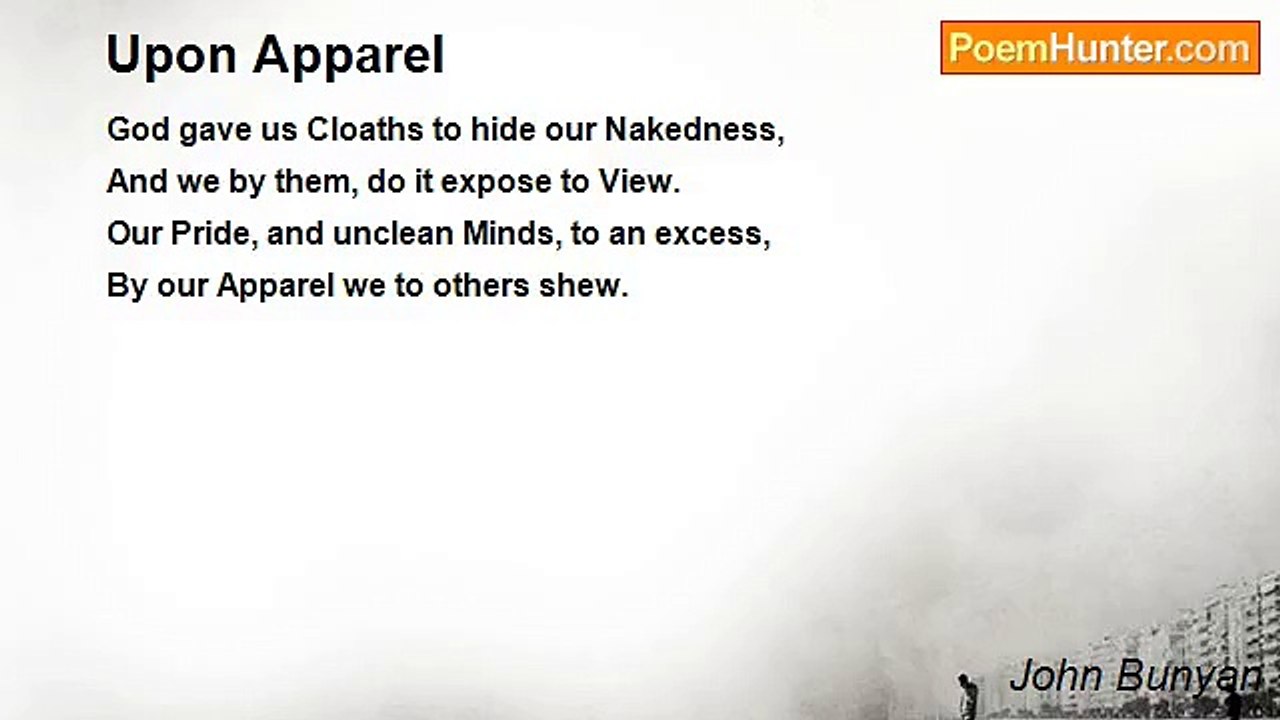 John Bunyan - Upon Apparel