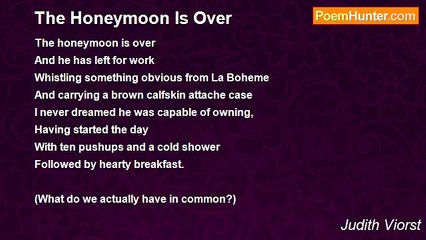 Judith Viorst - The Honeymoon Is Over