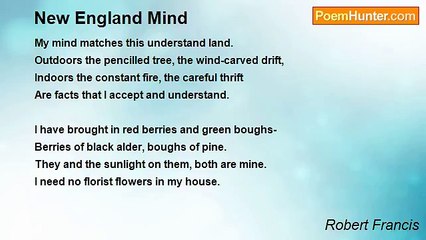 Robert Francis - New England Mind
