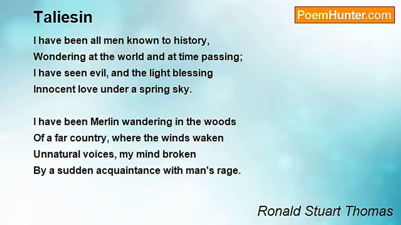 Ronald Stuart Thomas - Taliesin