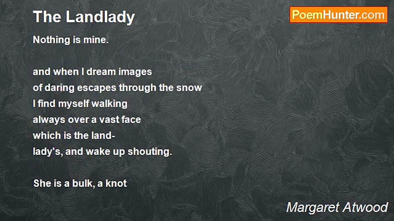 Margaret Atwood - The Landlady