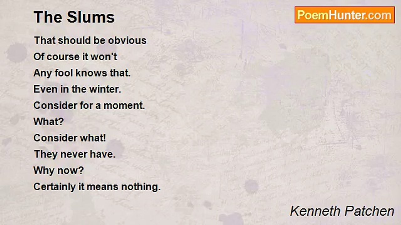 Kenneth Patchen - The Slums