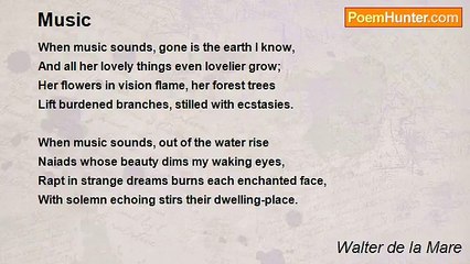 Walter de la Mare - Music