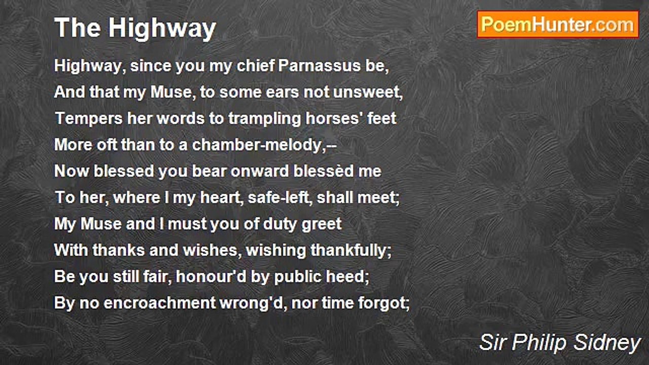 Sir Philip Sidney - The Highway