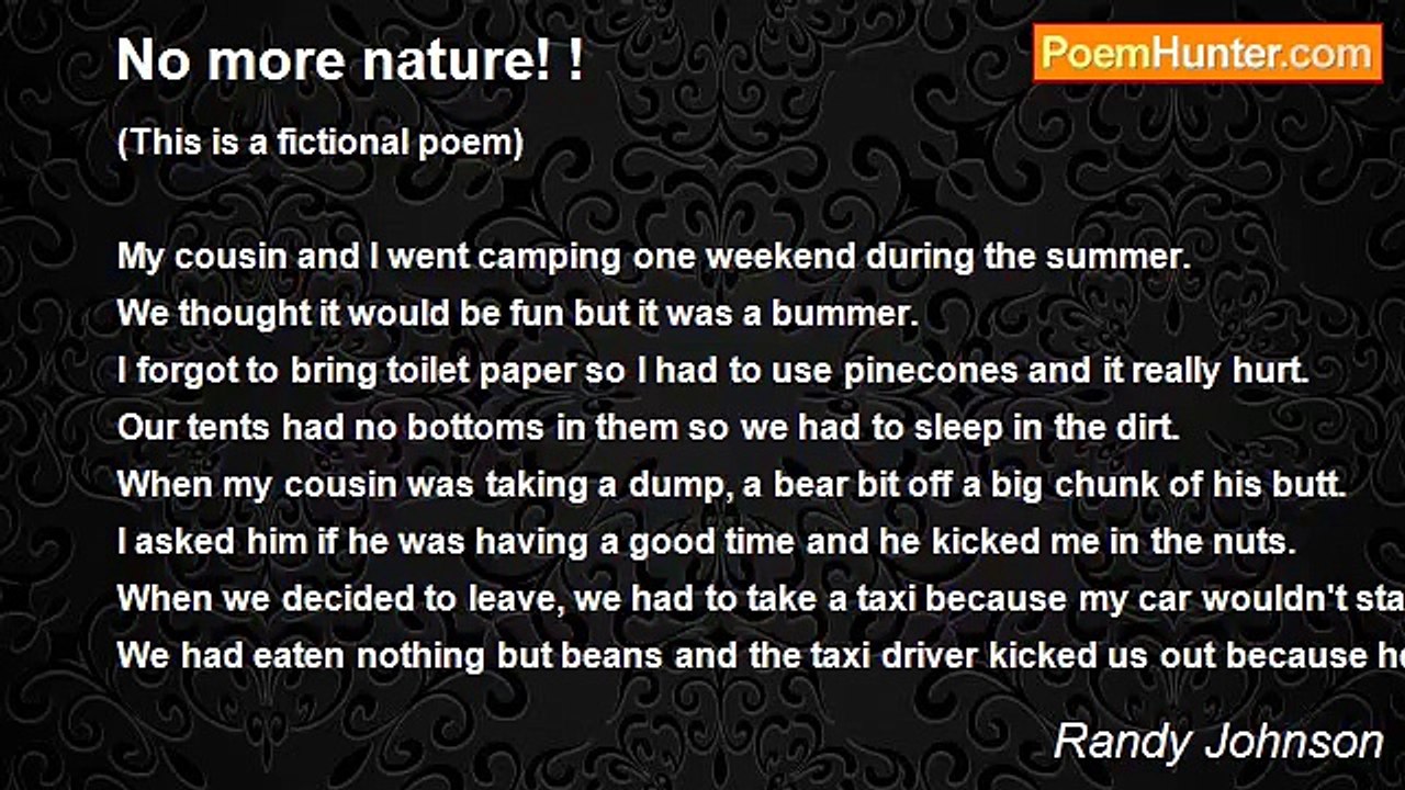 Randy Johnson - No more nature! !