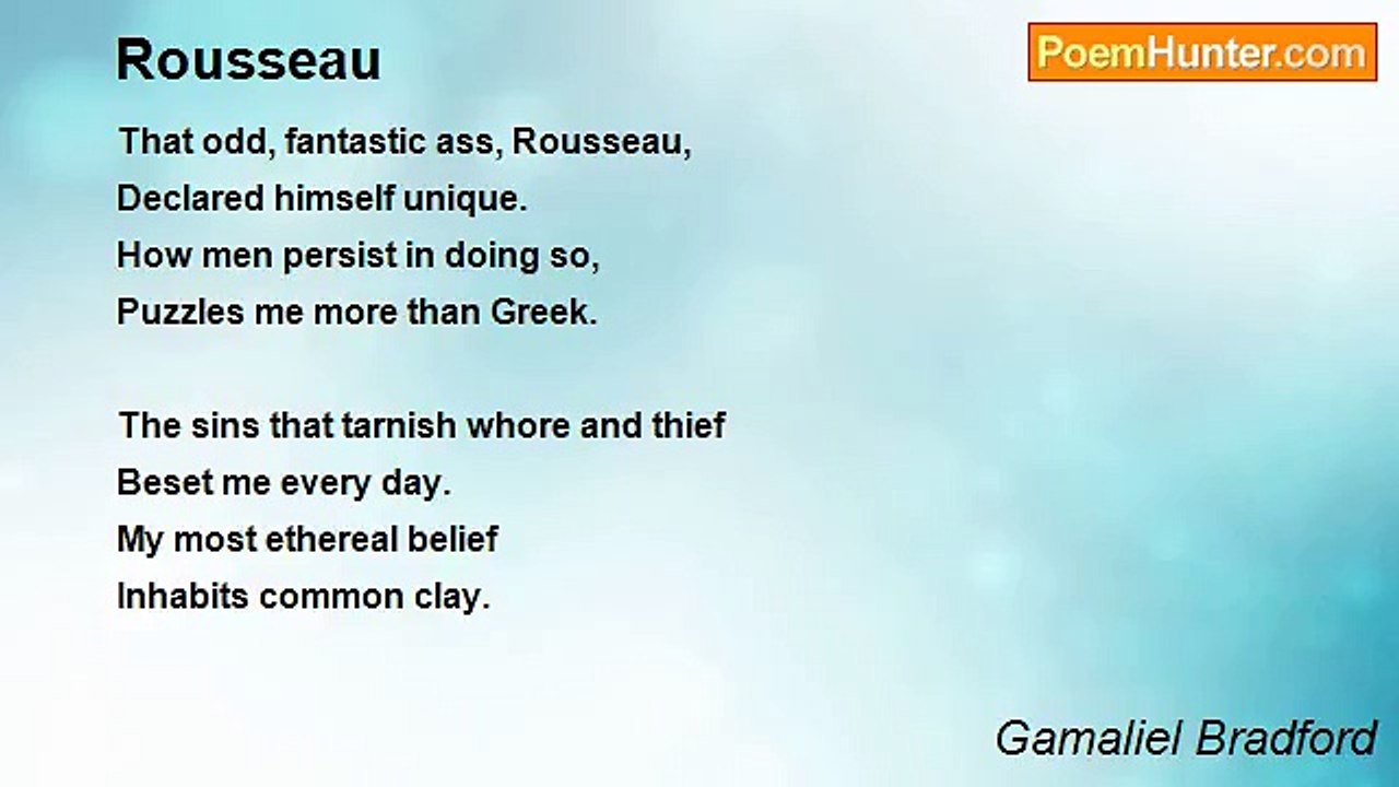 Gamaliel Bradford - Rousseau