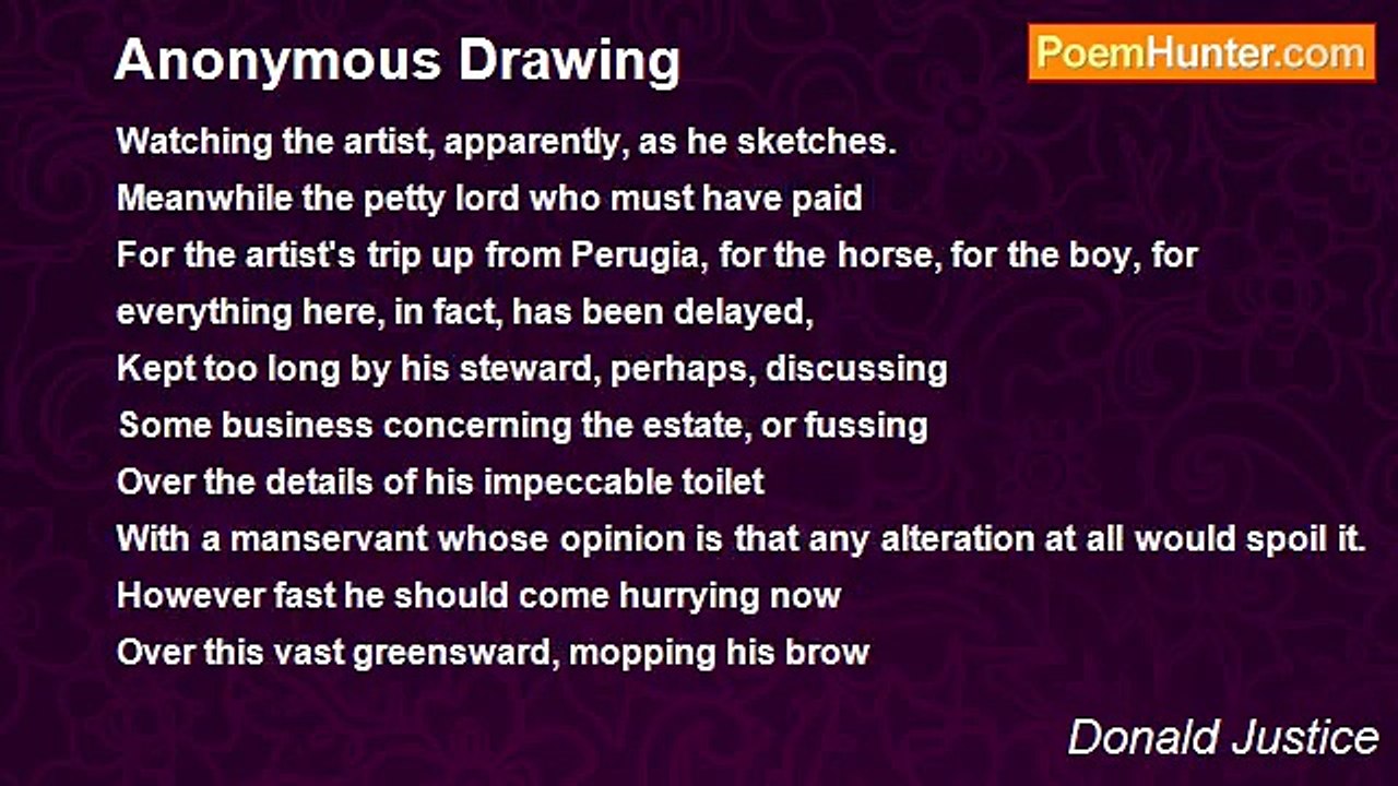 Donald Justice - Anonymous Drawing