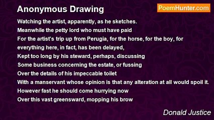 Donald Justice - Anonymous Drawing