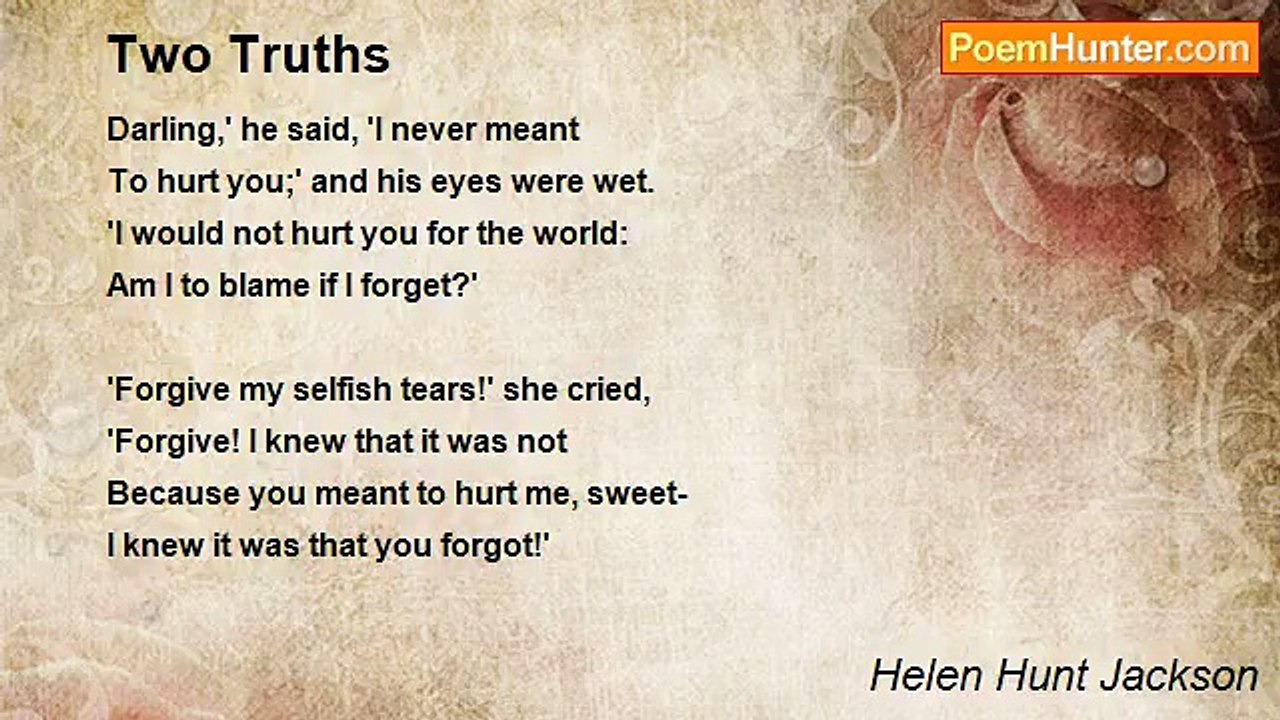 Helen Hunt Jackson - Two Truths