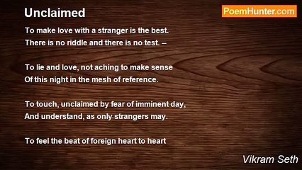 Vikram Seth - Unclaimed