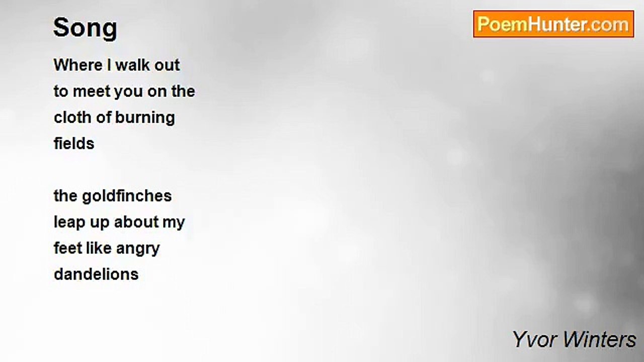 Yvor Winters - Song
