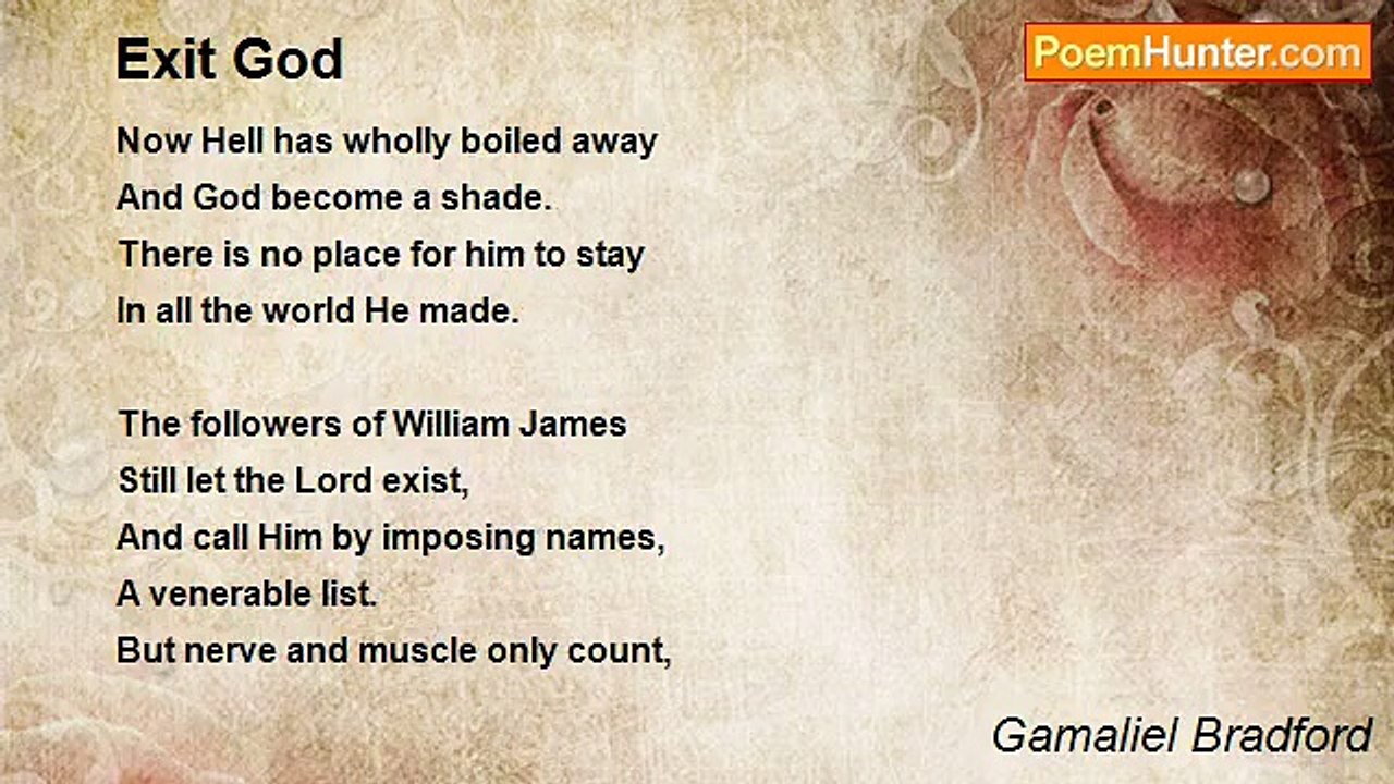 Gamaliel Bradford - Exit God