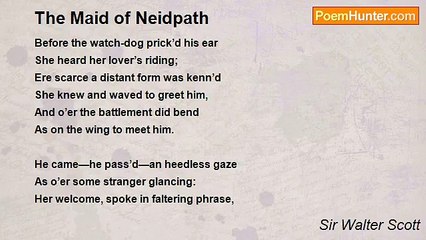 Sir Walter Scott - The Maid of Neidpath