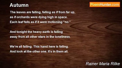 Rainer Maria Rilke - Autumn