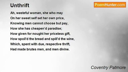 Coventry Patmore - Unthrift
