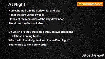 Alice Meynell - At Night