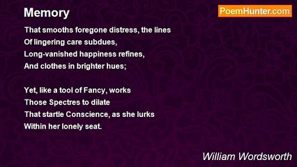 William Wordsworth - Memory