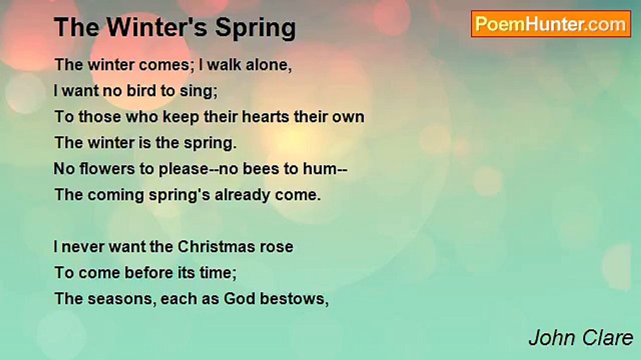 John Clare - The Winter's Spring