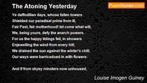 Louise Imogen Guiney - The Atoning Yesterday