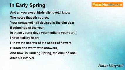 Alice Meynell - In Early Spring