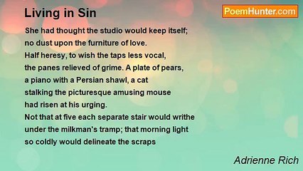 Adrienne Rich - Living in Sin
