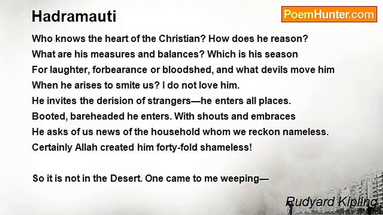 Rudyard Kipling - Hadramauti