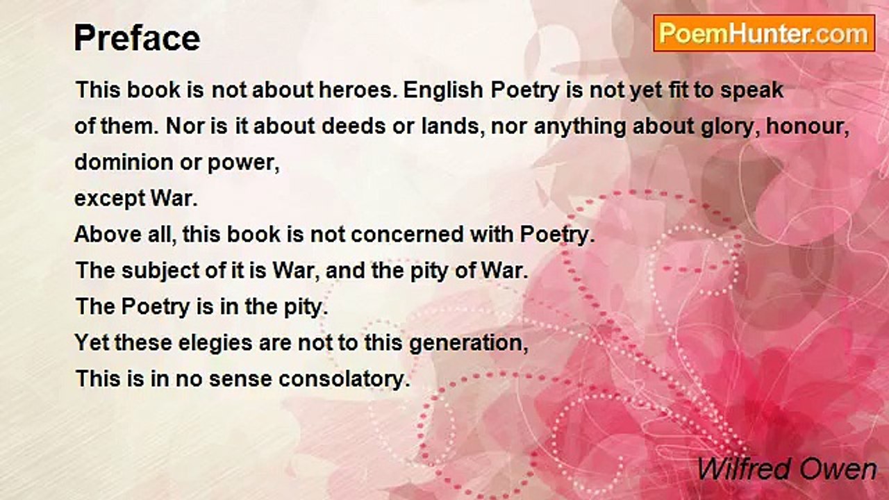 Wilfred Owen - Preface