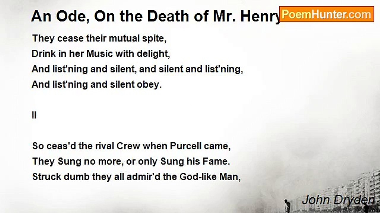 John Dryden - An Ode, On the Death of Mr. Henry Purcell