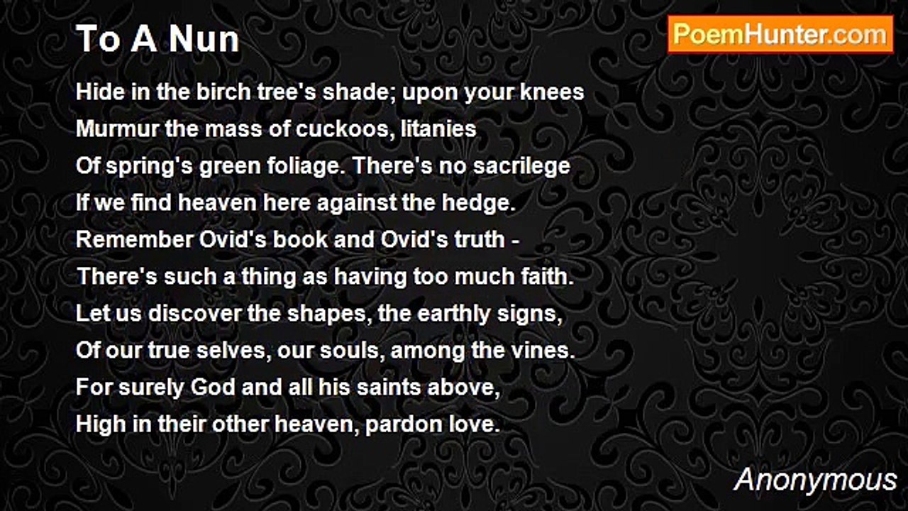 Anonymous - To A Nun