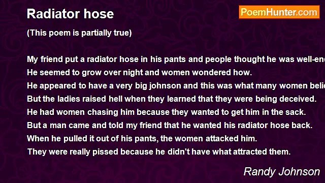 Randy Johnson - Radiator hose