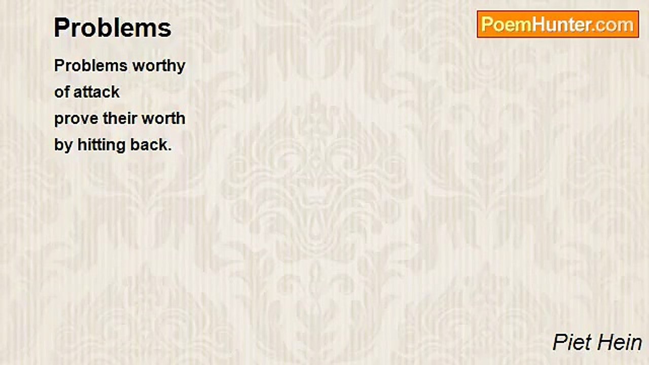 Piet Hein - Problems