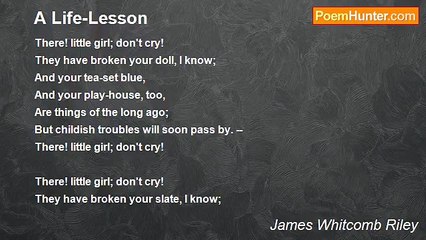 James Whitcomb Riley - A Life-Lesson