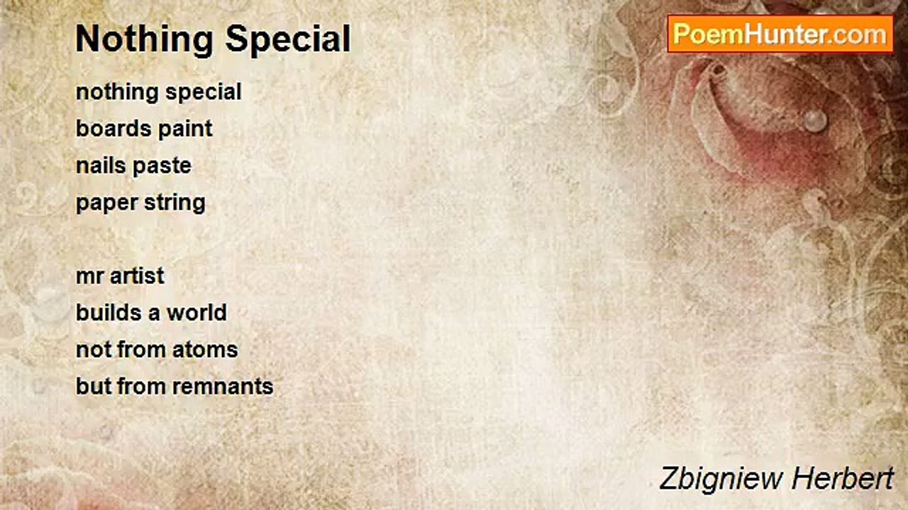Zbigniew Herbert - Nothing Special