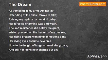 Aphra Behn - The Dream