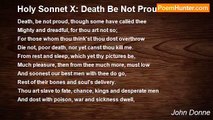John Donne - Holy Sonnet X: Death Be Not Proud