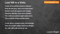 Louise Bogan - Last Hill in a Vista