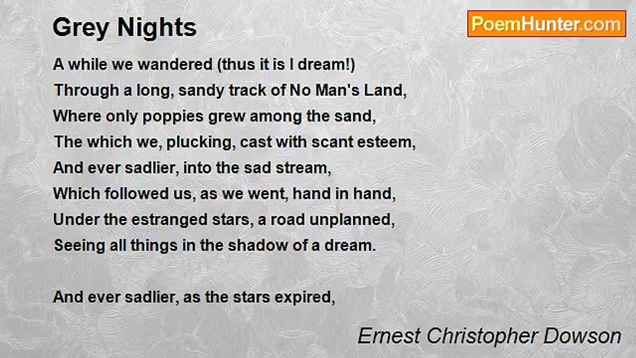 Ernest Christopher Dowson - Grey Nights