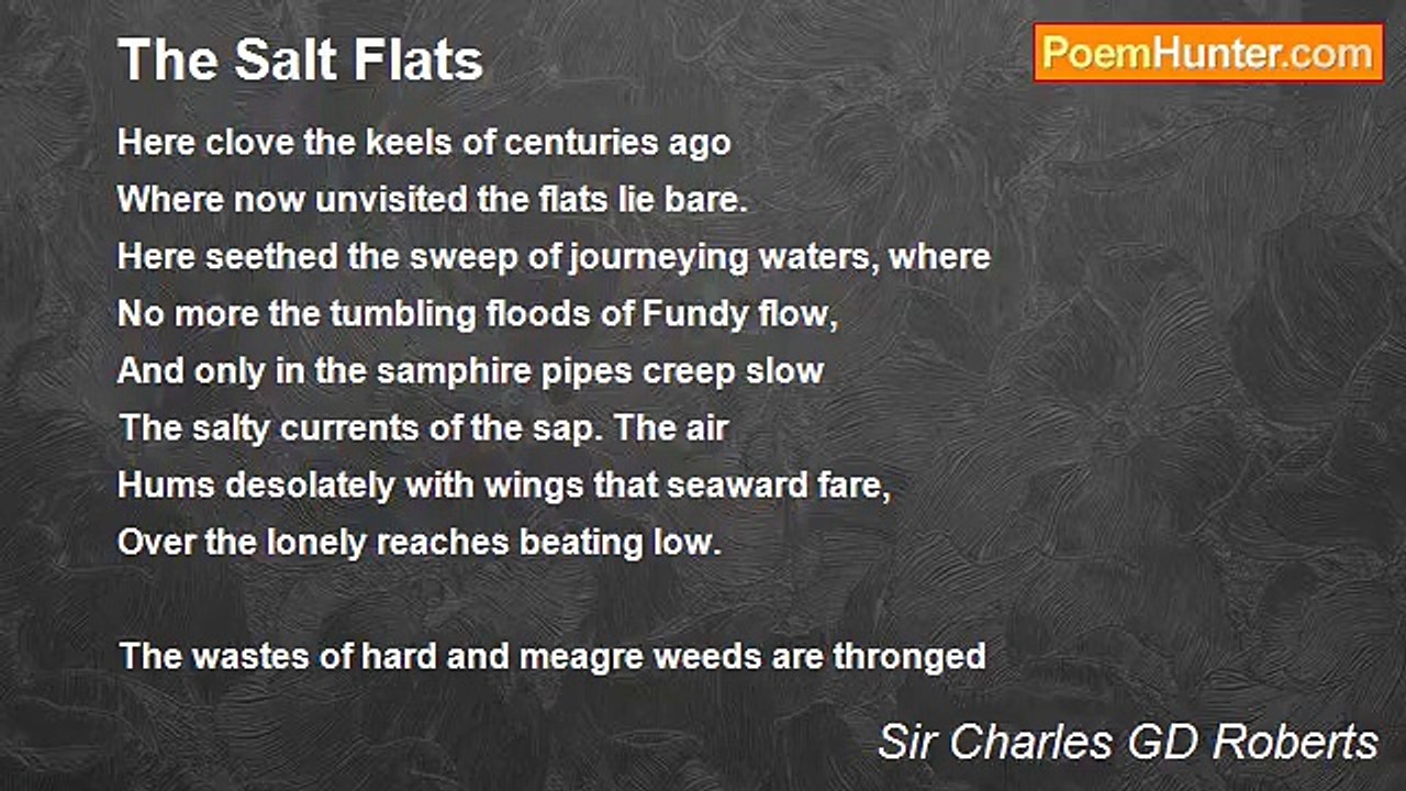 Sir Charles GD Roberts - The Salt Flats