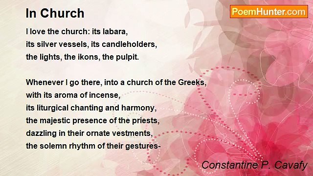 Constantine P. Cavafy - In Church