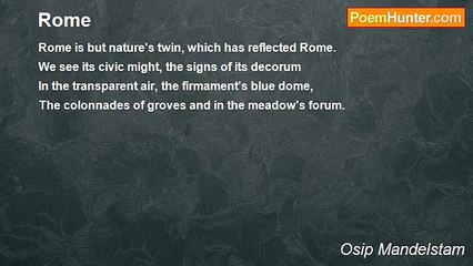 Osip Mandelstam - Rome