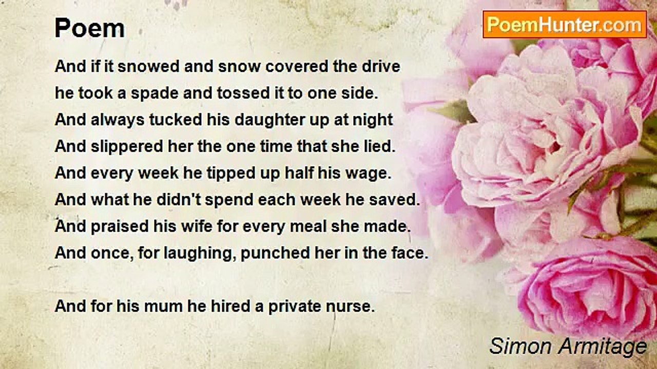 Simon Armitage - Poem