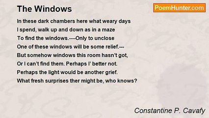 Constantine P. Cavafy - The Windows