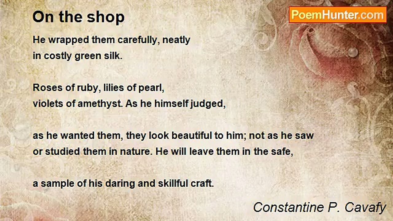 Constantine P. Cavafy - On the shop