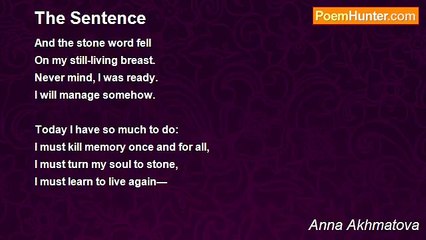 Anna Akhmatova - The Sentence