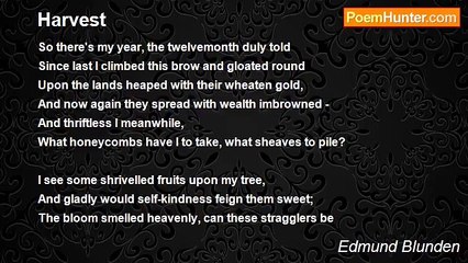 Edmund Blunden - Harvest