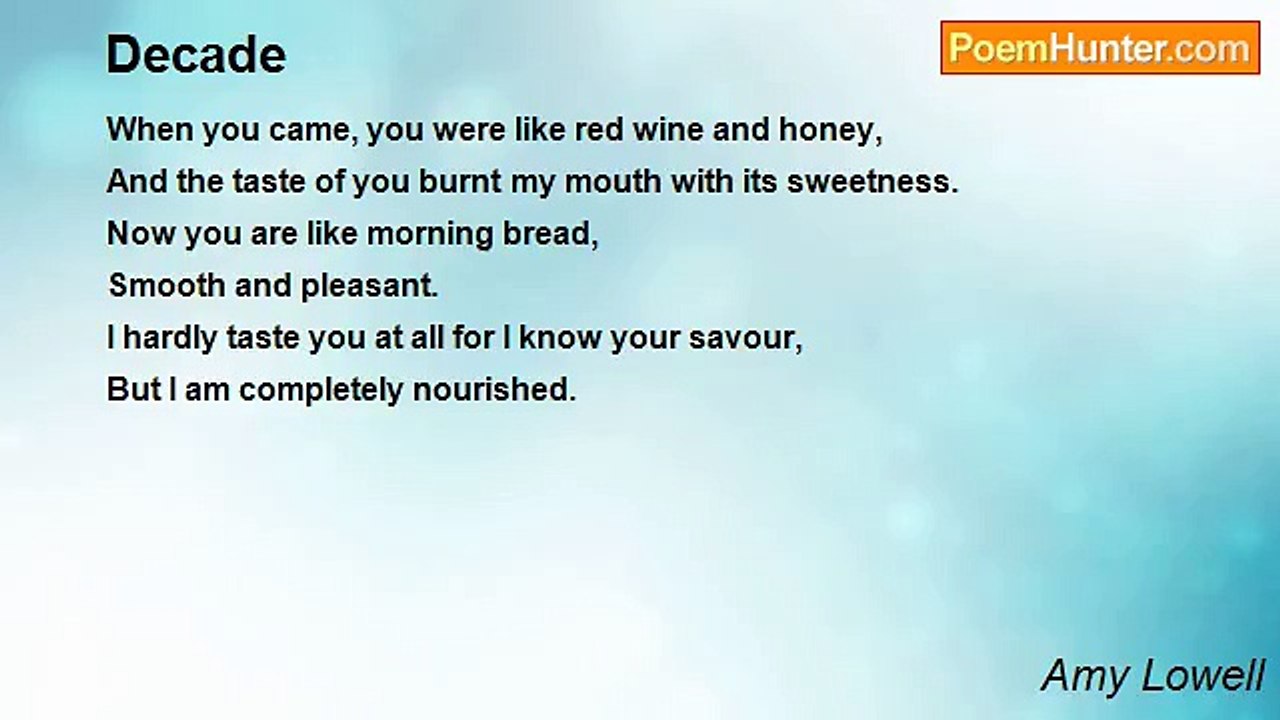 Amy Lowell - Decade